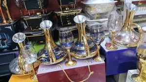 Wine Jar and 6pieces of Glass Cups