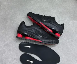 Nike Shox Z Sneakers in Black University Red X White