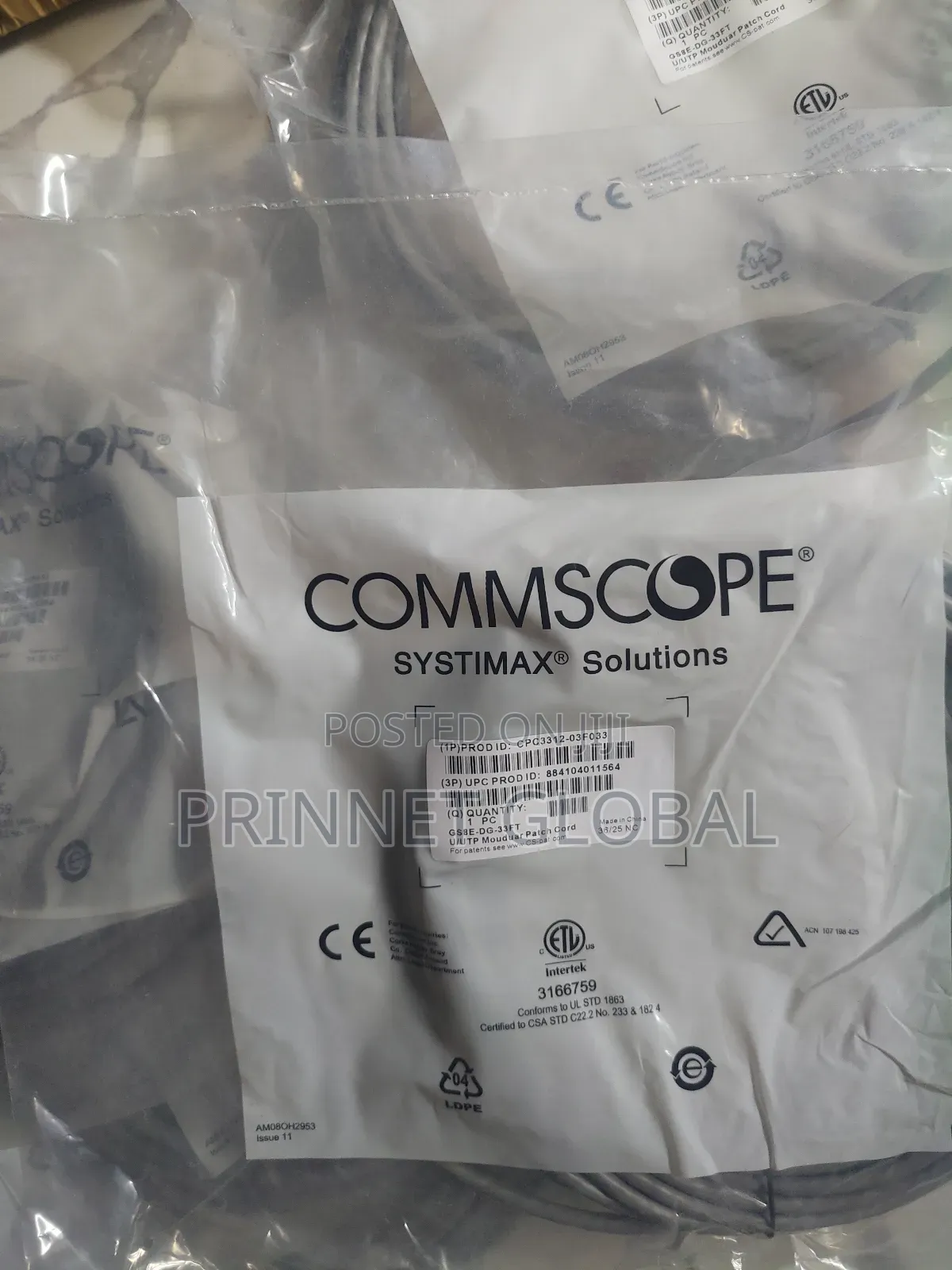 Cat6 Commscope Patch Cord 10 Meter