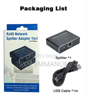 Ethernet Switch Rj45 Network Splitter Lan Extension Adapter 1 to 4