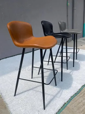 Classic Leather Bar Stool for Home Kitchen