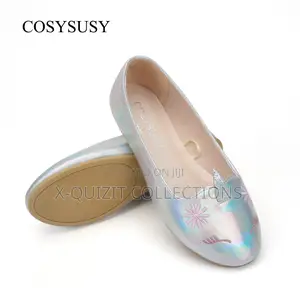 Cosysusy Girls’ Iridescent Unicorn Ballet Flats (31-35)