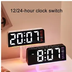Modern Led Digital Alarm Clock for Workspace