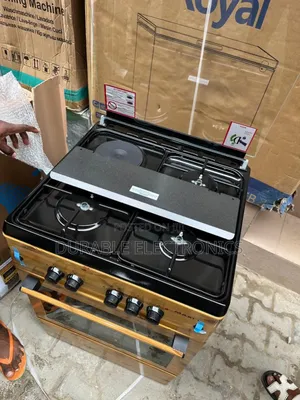 Maxi 50x50 Standing Gas Cooker Inox 3 Gas Burner 1 Electric and Oven