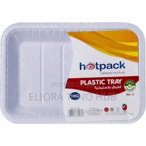 Hotpack Plastic Food Serving Tray Plate