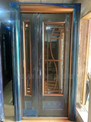 1.2m By 2.4m Copper Glass Security Door