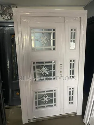 4ft White French Glass Security Door