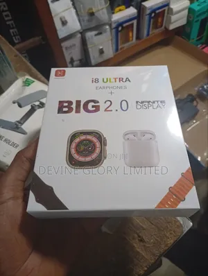 I8 Ultra Smart Watch With Wireless Earbuds – 2-in-1 Fitness Combo