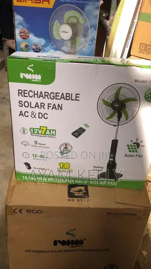 12hrs-40hrs Iwin 18inches Rechargeable Solar Fan Ac/Dc