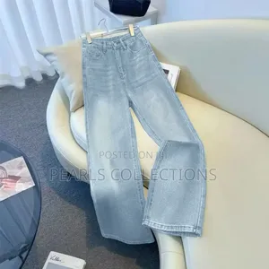 Washed Blue Baggy Jean in Big Sizes