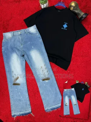 Washed Blue Baggy Jean in Big Sizes