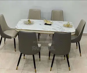 Marble Dining Table and 6 Chairs