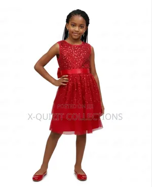 Uk Quality Girls Red Dress (2yrs-7yrs)