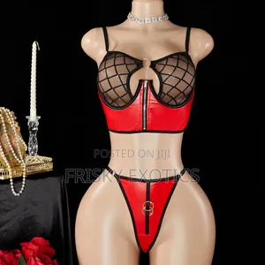 2pcs Leather Brallet Lingerie