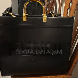 Fendi Black Leather Interior Women Bag