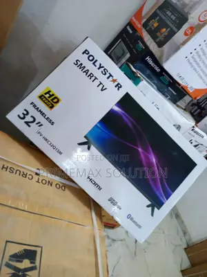 Polystar 32" Frameless Smart Android Tv - Black Glossy Finish