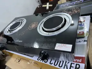 Qasa QGC-2bg High Heat Infrared Cooker Sturdy 2-Burner Glass Model