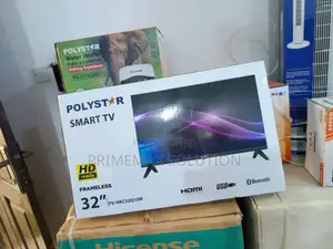 Polystar 32" Frameless Smart Android Tv + Hdmi Usb Ports