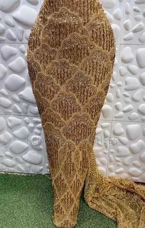 Brown N Green Luxury Full Hand Beaded Lace