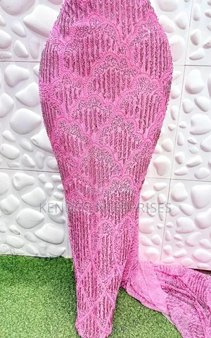 Blue N Pink Luxury Full Hand Beaded Lace