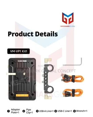 Brand New Zgcine Vm-Vp1 v-Mount Plate | Usb-C Pd|D-Tap Power Splitter