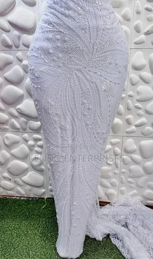 Black N White Only Luxury Full Hand Beaded Lace