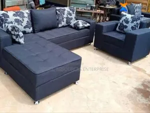 Black 7 Seaters L Shape Chairs Available