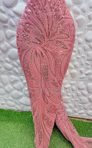 Purple N Pink Color Only Luxury Full Hand Beaded Lace