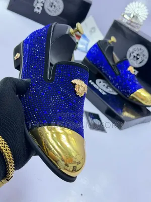 Versace Men's Studded Blue Shoe