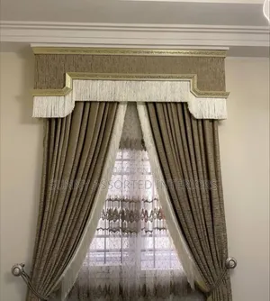 Quality Turkish Curtains Brown With Board Design