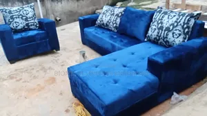 Royal Blue Color L Shape Chairs