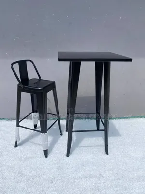Metal Bar Table and Chair