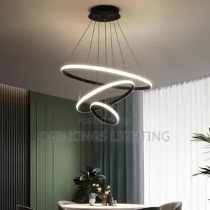Ajustable 3 Rings Modern Led Ceiling Chandelier Villa Living Room Bed