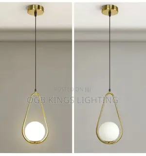 Bedside Modern Ceiling Pendant Lights Fixture Real Copper Led Hanging