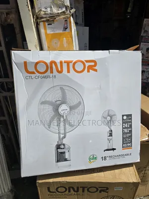 18"Lontor Rechargeable Standing Fan Water Mist