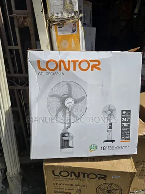 Lontor 18inch Rechargeable Standing Fan Water Mist