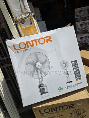 Brand New Lontor Rechargeable Standing Water Mist Fan 18inch
