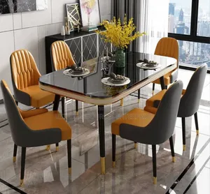 Imported Marble Top Dining Table Set With 6 Seaters Available