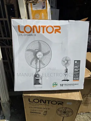 Your Original Lontor Rechargeable Standing Fan Water Mist 18inch
