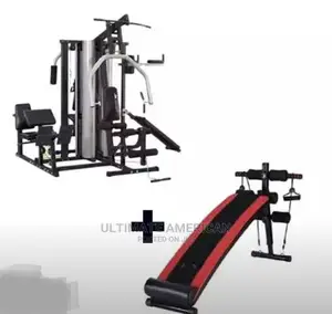 4 Station Gym + Sit-Up Bench With 100kg Weight Brand New