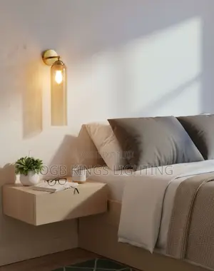 Gold Glass Wall Lamp for Bedside Living Dining Room Corridor Gold