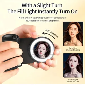 Mobile Phone Magnetic Camera Grip With Fill Lightn + Bluetooth Shutter