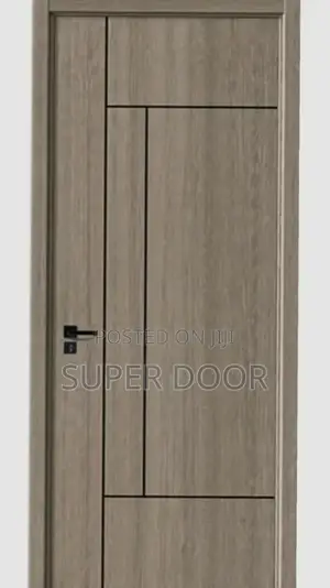 Light Brown HDF Door With Frame Only