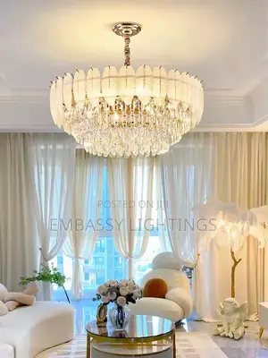 Feathers Crystal Chandelier