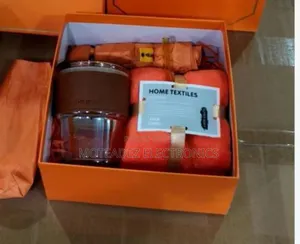3in1 Quality Elegant Gift Box Set With Towel, Umbrella and Straw Cup