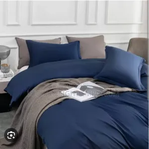 Unique Set of Duvet,Bedsheet and 4 Pillowcases Blue/Grey