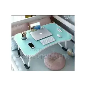 Multipurpose Foldable Wooden Laptop/Study Table Blue