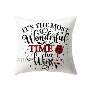 Its the Most Wonderful Time for Wine Throw Pillow