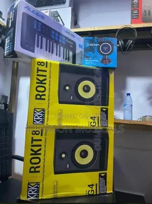KRK Rokit 8 G4 Studio Monitor Speaker, Midi Keyboard, Pf8