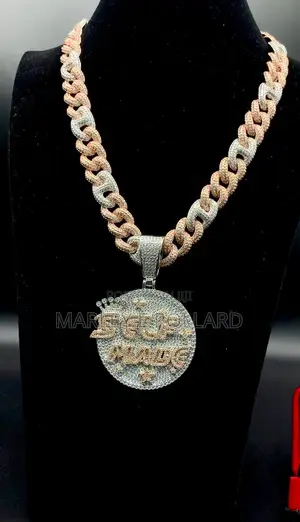 Self Made Bulky Cubic Zirconia Quality Pendant Chain